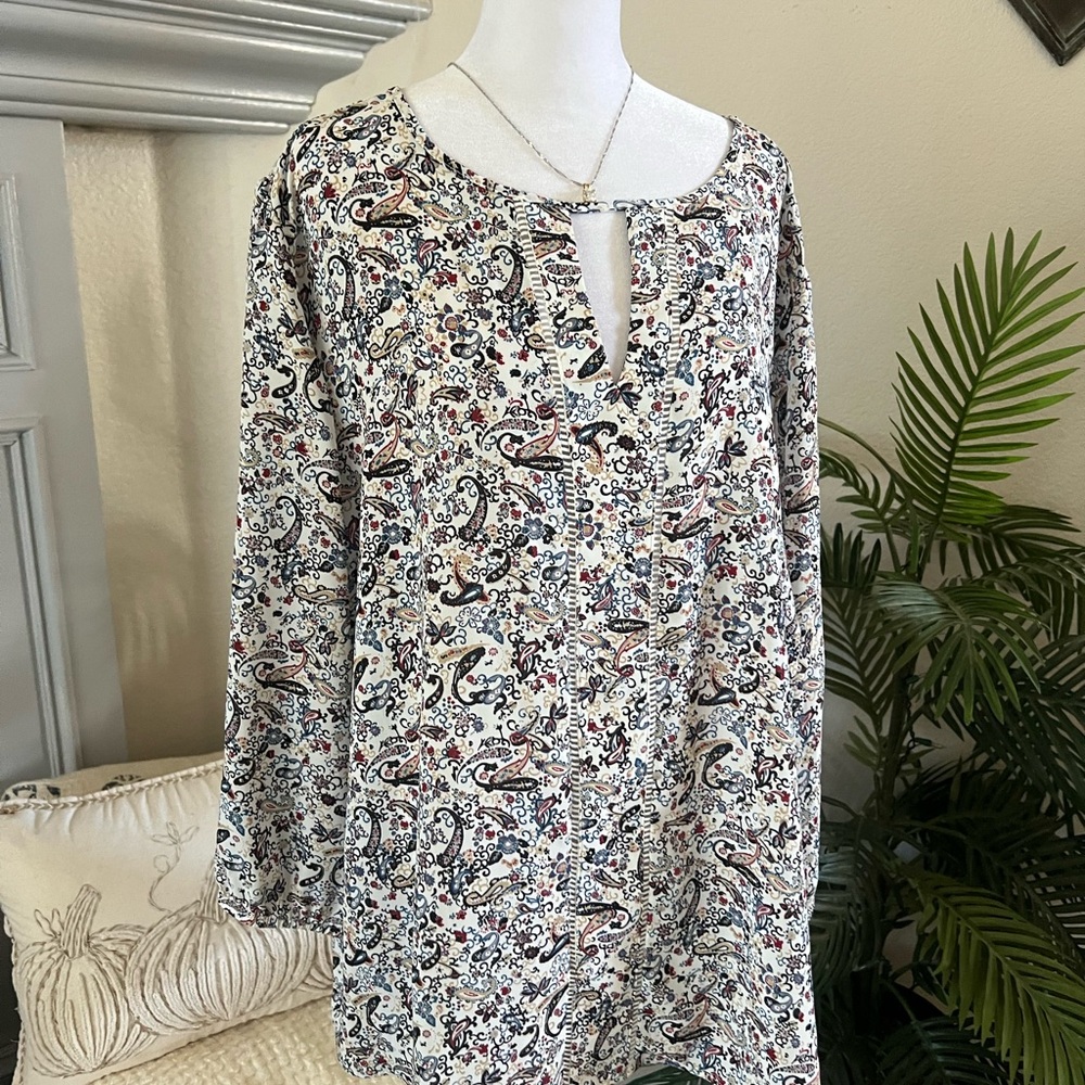 NWT Collective Concepts Multicolor Paisley Blouse